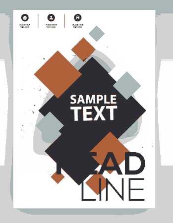 Flyer Colorful Modern Squares Decoration Free Vector