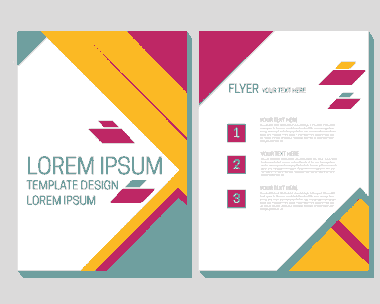 Flyer Design With Colorful Modern Style Free Vector