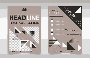 Flyer Modern Triangles Decoration Free Vector
