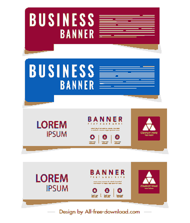 Business Banner Horizontal Design Free Vector
