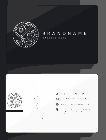 Business Card Fish Theme Sketch Free Vector