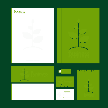 Free Download PDF Books, Business Identity Green Design Tree Free Vector