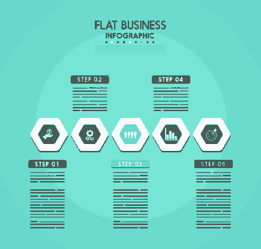 Business Infographic Flat Design Free Vector