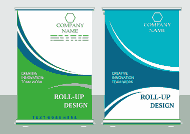 Company Poster Decor Modern Roll Free Vector