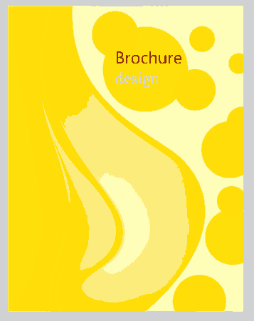 Brochure Cover Yellow Curved Lines Free Vector