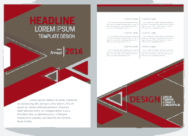 Brochure Design With Modern Triangles Free Vector