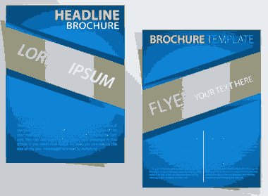 Brochure Illustration With Diagonal Free Vector