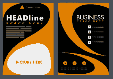 Business Brochure Modern Curves Decoration Free Vector