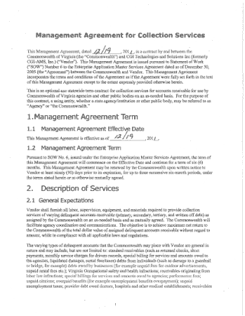 Collective Services Business Management Agreement Template