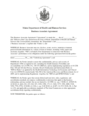 Maine Department of Health and Human Services Template