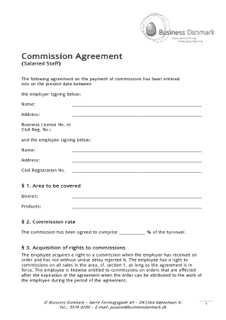 Business Commission Agreement Template
