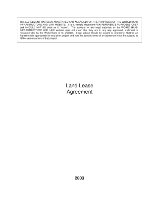 Land Lease Agreement Template