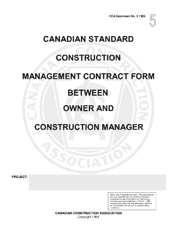 Canadian Standard Construction Management Contract Template