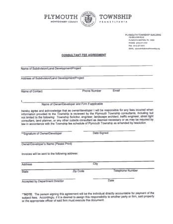 Consultant Fee Agreement Template