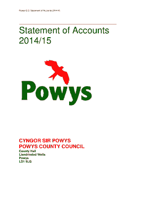 Powys Statement of Accounts Template