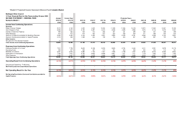 General Projected Income Statement Template
