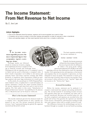 The Income Statement From Net Revenue To Net Income Template