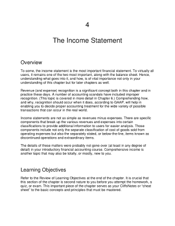 The Income Statement Template