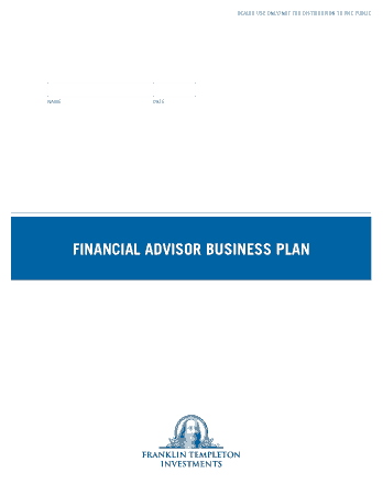 Financial Advisor Business Plan Template