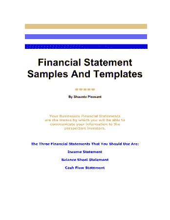 Financial Statement Sample and Template