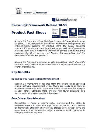Software Product Fact Sheet Template