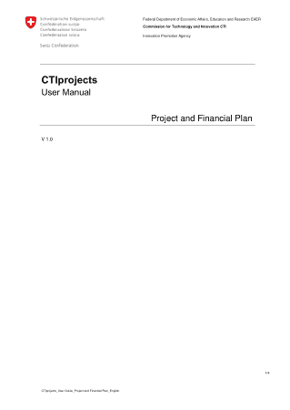Project and Financial Plan Template