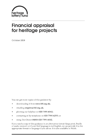 Financial Appraisal for Heritage Projects Finance Template