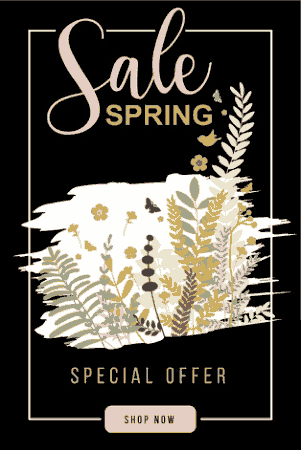 Spring Sale Banner Colorful Flat Nature Elements Decor Free Vector