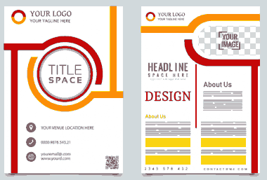 Free Download PDF Books, Corporate Brochure Template Simple Modern Flat Decor Free Vector