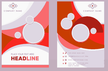 Corporate Brochure Templates Modern Bright Colored Circles Decor Free Vector