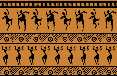 Tribal Decorative Background Dancer Icons Repeating Design Free Vector