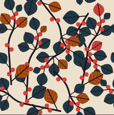 Nature Background Colorful Classical Leaves Flat Design Free Vector