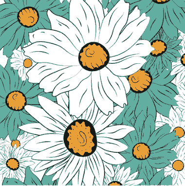 Flowers Background Colored Classic Handdrawn Sketch Closeup Design Free Vector