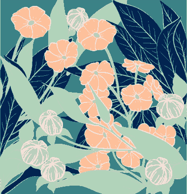 Flowers Background Colored Retro Handdrawn Sketch Free Vector