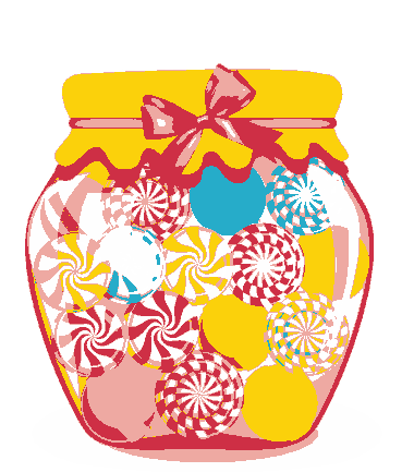 Candies Jar Background Shiny Colorful Decoration Free Vector