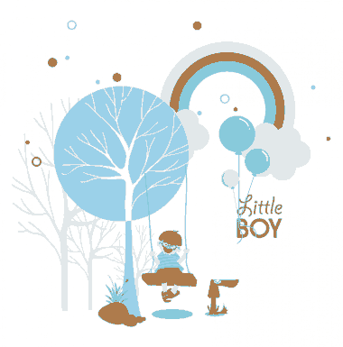 Card Background Little Boy Icon Colorful Cartoon Decoration Free Vector