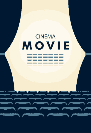 Cinema Movie Background Empty Seats Stage Decoration Free Vector