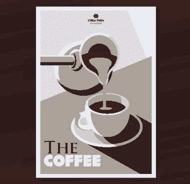 Coffee Background Pouring Sketch Classical Shadow Decor Free Vector