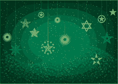 Decor Background Hanging Stars Icons Free Vector
