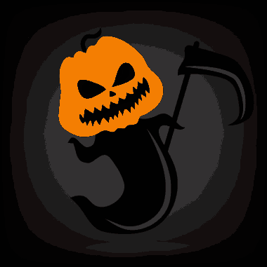 Halloween Background Scary Death Icon Pumpkin Head Decoration Free Vector