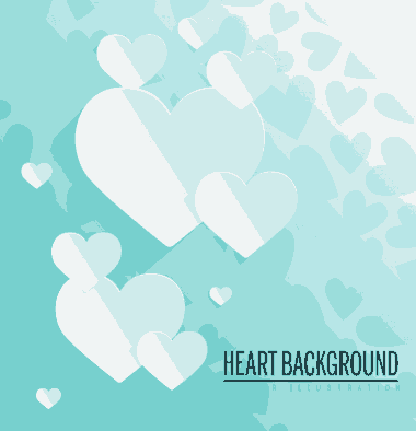 Heart Background Paper Cut Decoration Style Free Vector
