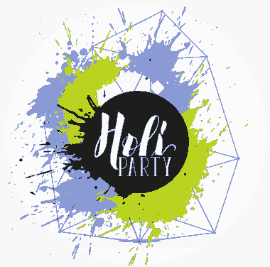 Holi Party Background Colorful Scattered Grunge Decor Free Vector