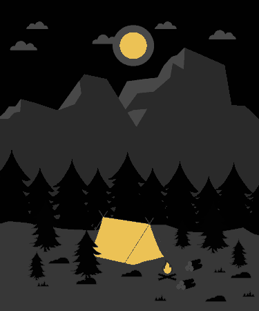 Camping On Mountain Background Tent Icon Dark Grey Free Vector