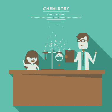 Chemistry Experiment Background Human Icon Webpage Style Design Free Vector