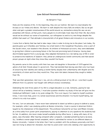 Law School Personal Statement Review Template