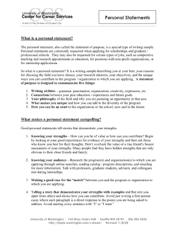 Medical School Application Personal Statement Template