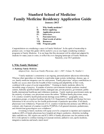 Personal Statement For Family Medicine Residency Template