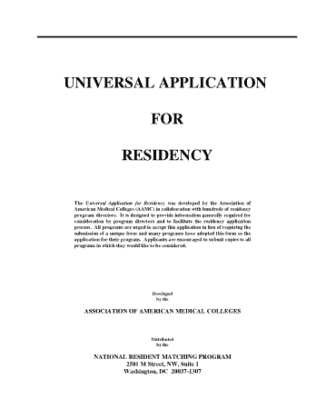 Residency Application Personal Statement Template
