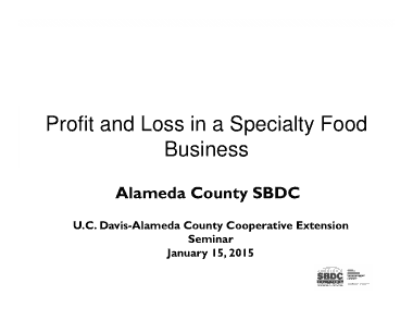 Food Business Profit and Loss Statement Template