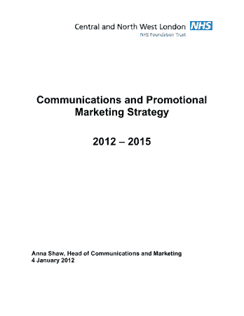 Communications and Promotional Marketing Strategy Template